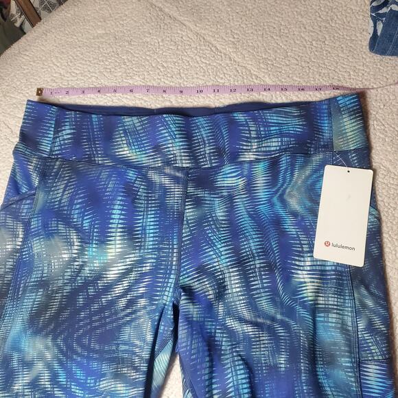 NWT lululemon Invigorate HR Tight Foil Size 20 Blue Shapeshifter Flux Blue Multi - Picture 10 of 12